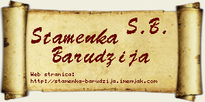 Stamenka Barudžija vizit kartica